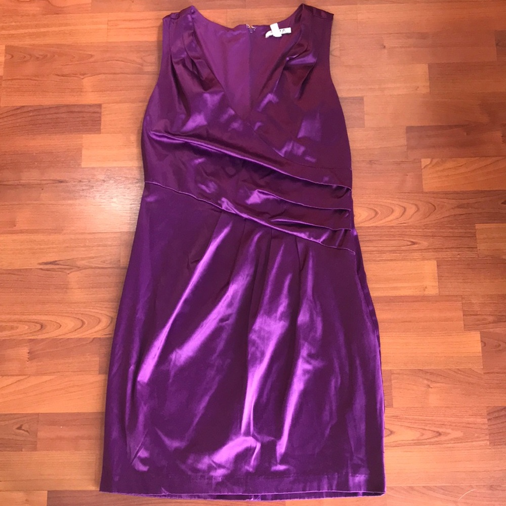 Purple Satin Dress